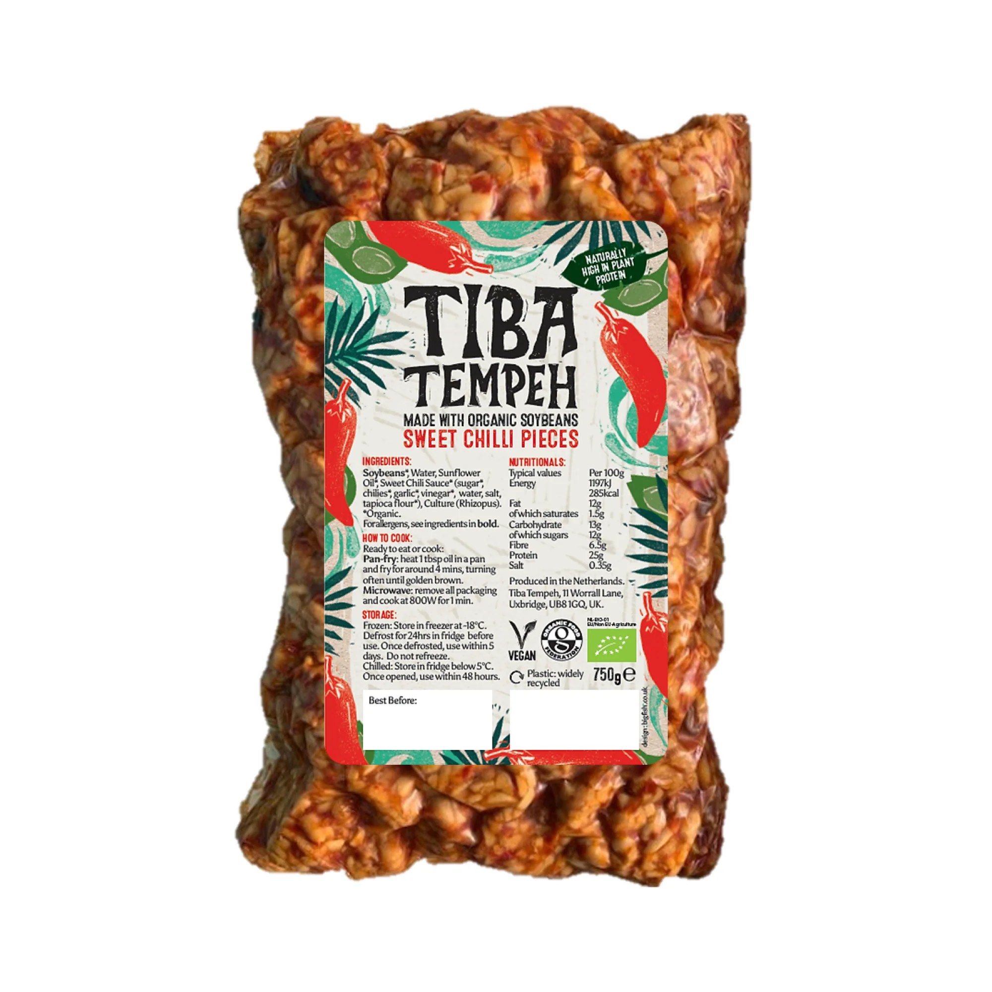 Tiba Tempeh Organic Sweet Chilli Pieces